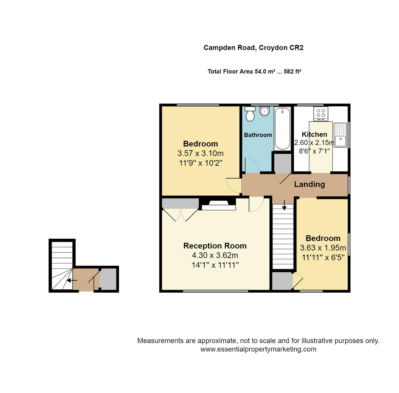 2 Bedroom For Sale in Campden Road, South Croydon, CR2 7EN